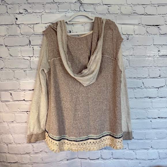 We The Free Brown and Cream Hooded Sweater - Picture 4 of 10